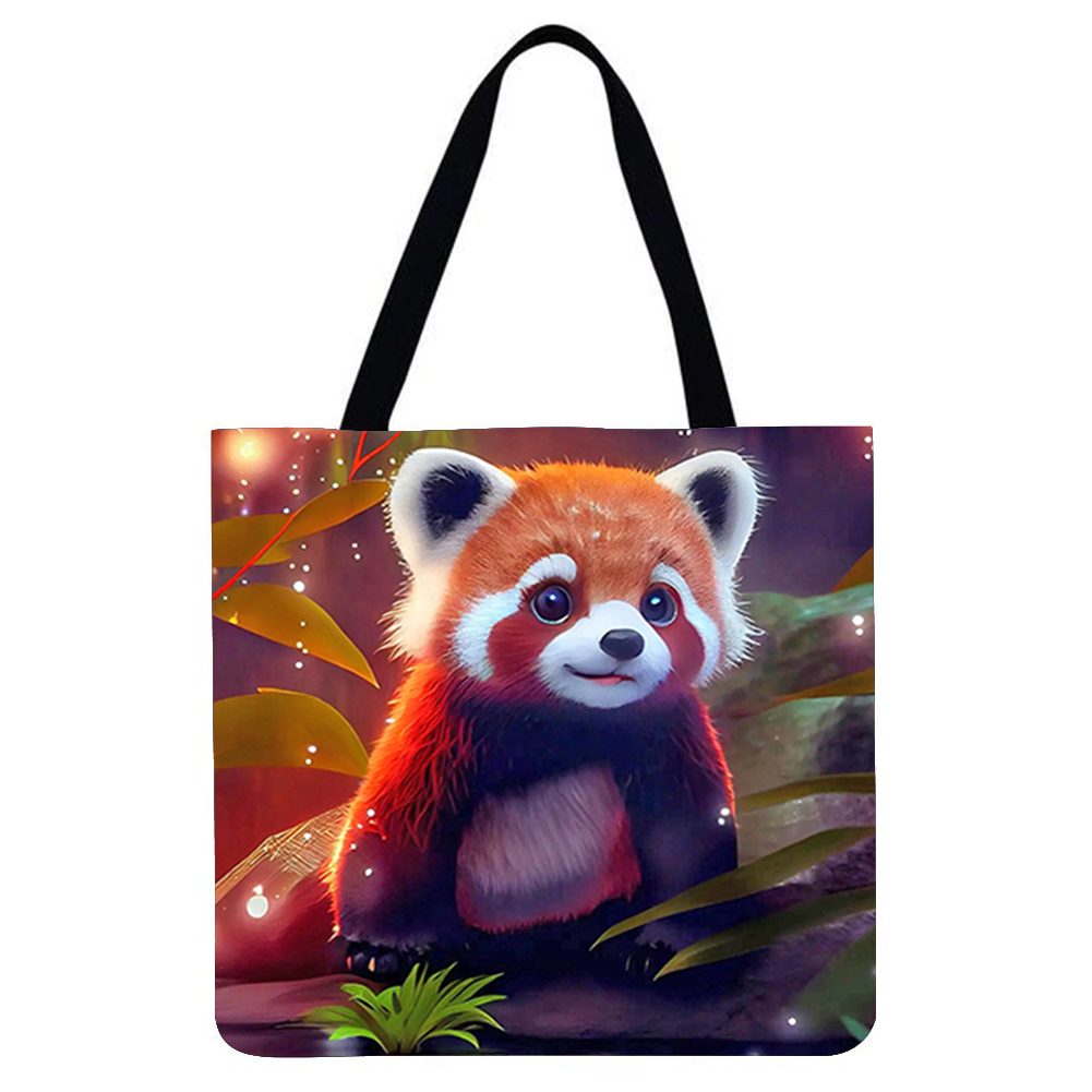 thumbnail image 2 of Bolso Compras Lino Con Mapache Dibujos Animados, 2 of 2