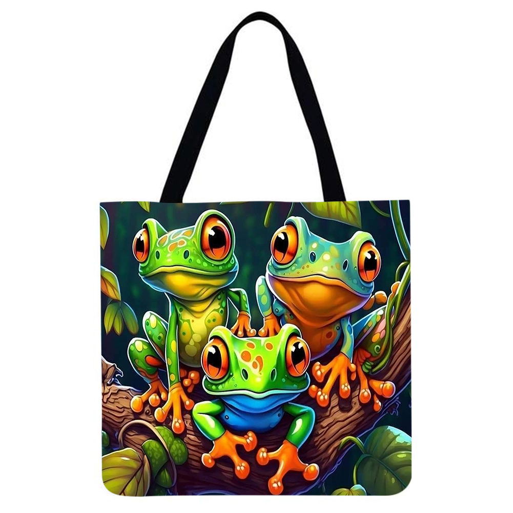 thumbnail image 2 of Three Frogs - 大容量リネントートバッグ, 2 of 2