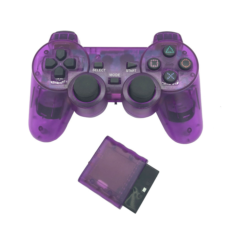 thumbnail image 2 of Controlador Juego Inalámbrico Gamepad Doble Vibración para PlayStation2 PS2 (púrpura), 2 of 2