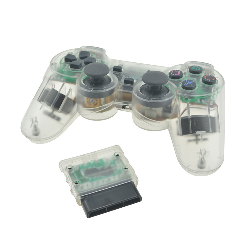 thumbnail image 2 of [Blanco Transparente] Controlador Inalámbrico PS2 Neutral Snowflake Key Controlador Transparente Color Vibración Dual [No Se Necesita Edición] (Blanco), 2 of 2