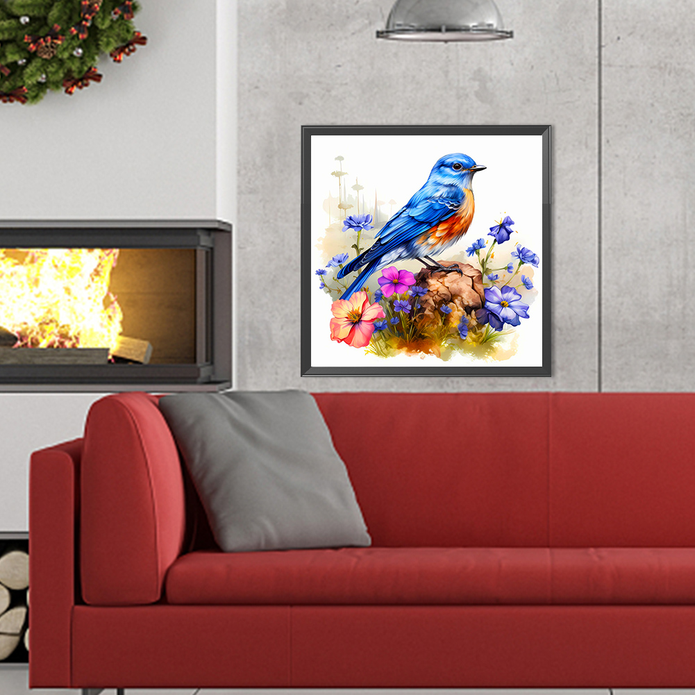 thumbnail image 3 of 5D DIY Cgtredaw Pájaro Azul Sobre Flores 40x40cm, 3 of 10