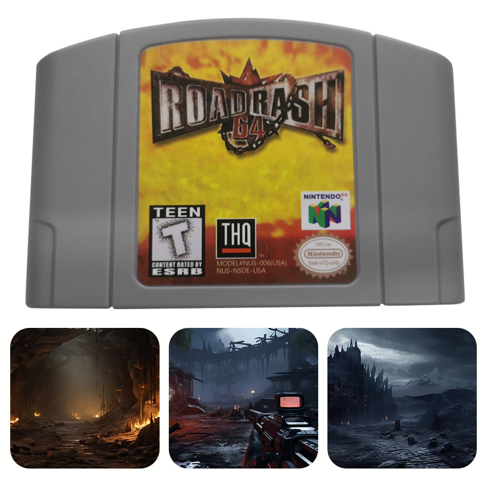 thumbnail image 5 of Cartucho Consola Regalos N64 Videojuego Bros Videojuego para Niñas (Road Rash 64), 5 of 10