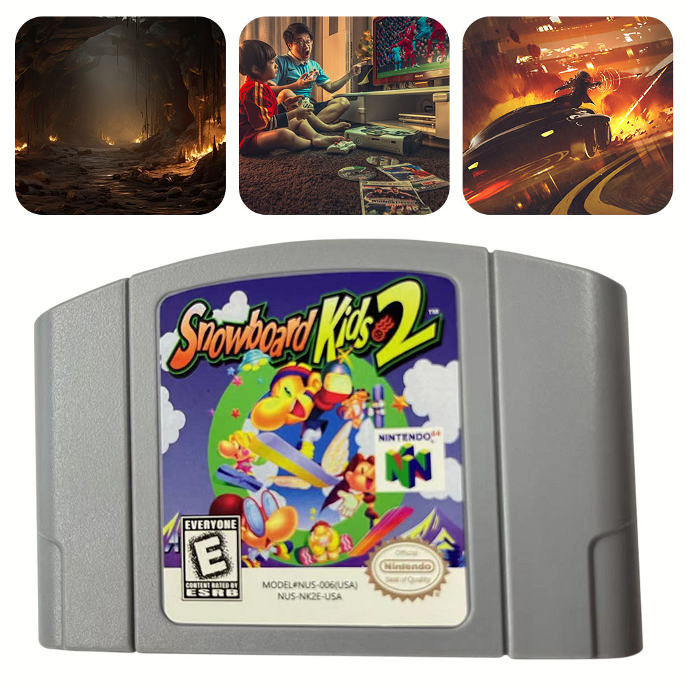 thumbnail image 5 of Cartucho Consola Regalos N64 Videojuego Bros Videojuego para Niñas (snowboard Kids 2), 5 of 10