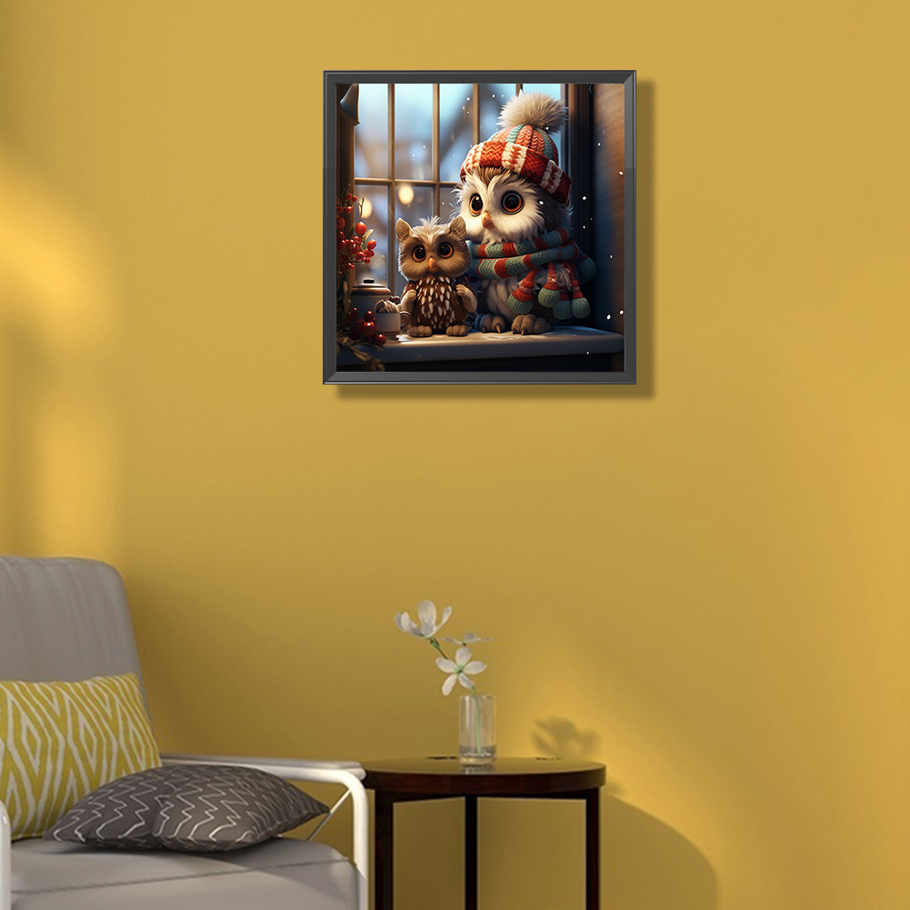 thumbnail image 3 of AB Parcial 5D DIY Taladro Animal Noche Invierno 45x45cm, 3 of 10