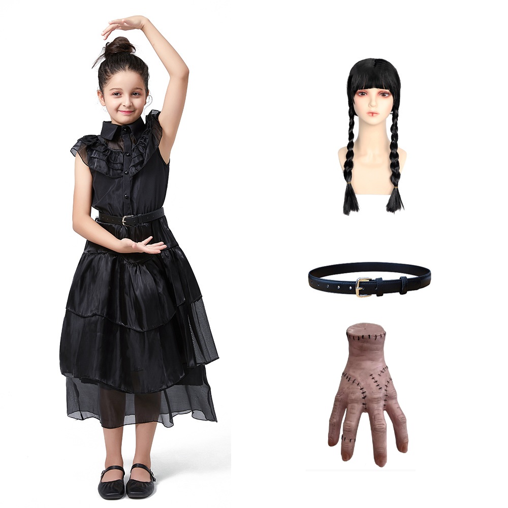 thumbnail image 2 of Mini vestido cosplay JShteea Gótico con Mano Roto y Traje para niña, 2 of 2