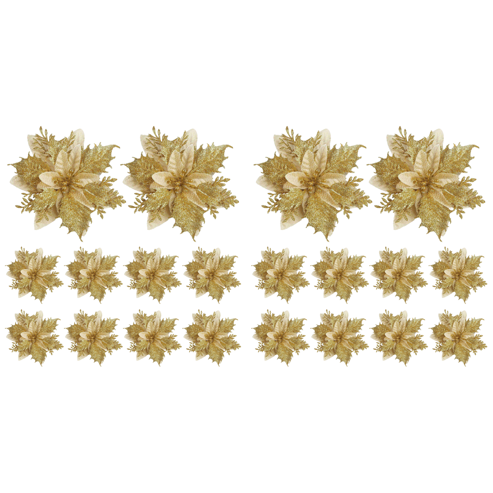 thumbnail image 1 of Pascua Artificial Con Purpurina 5 51 Pulgadas 10 Uds. para Navidad (dorado), 1 of 4
