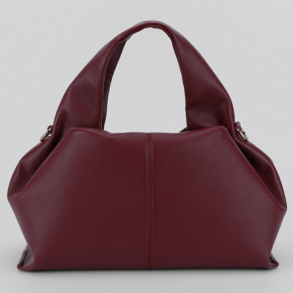 thumbnail image 2 of Bolso Hombro Cuero para Mujer Informal Tipo Hobo Bandolera (L Vino) Rojo, 2 of 2