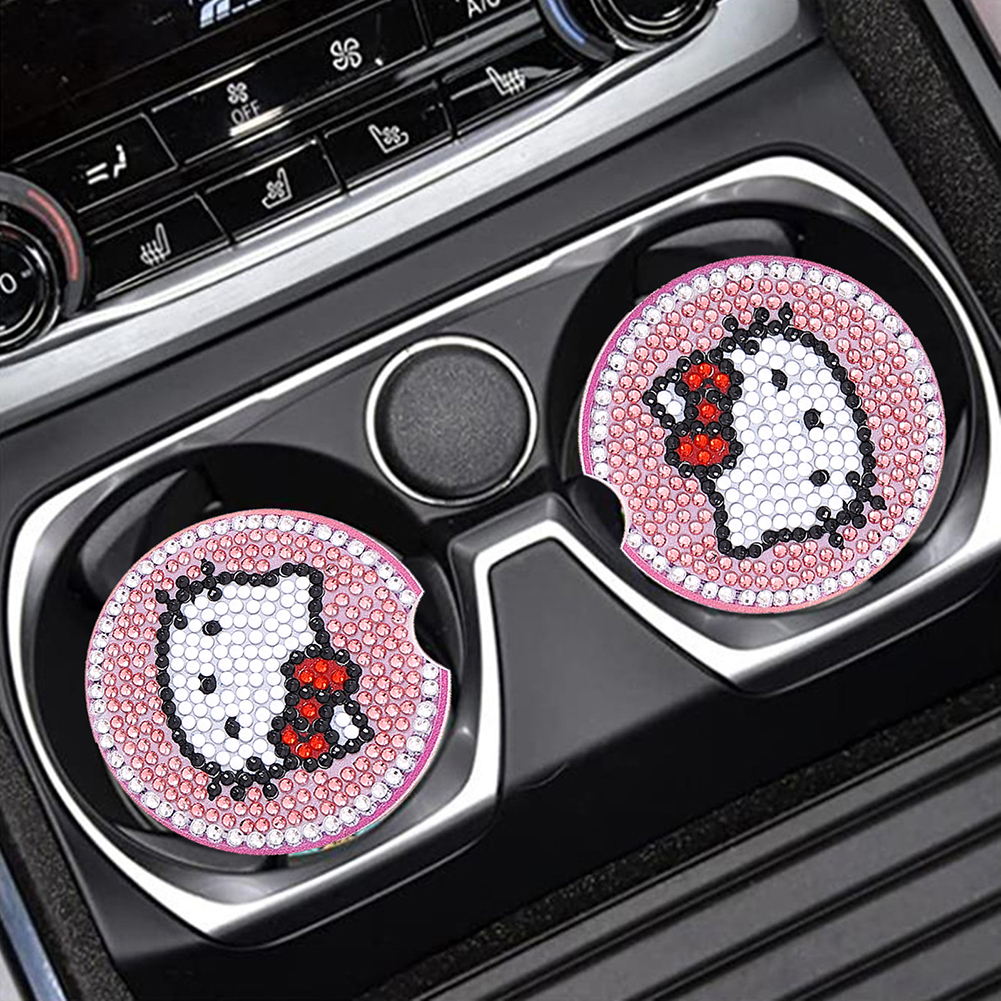 thumbnail image 3 of Posavasos Acrílicos Cgtredaw 6 Uds para Coche Calavera Gatito, 3 of 10