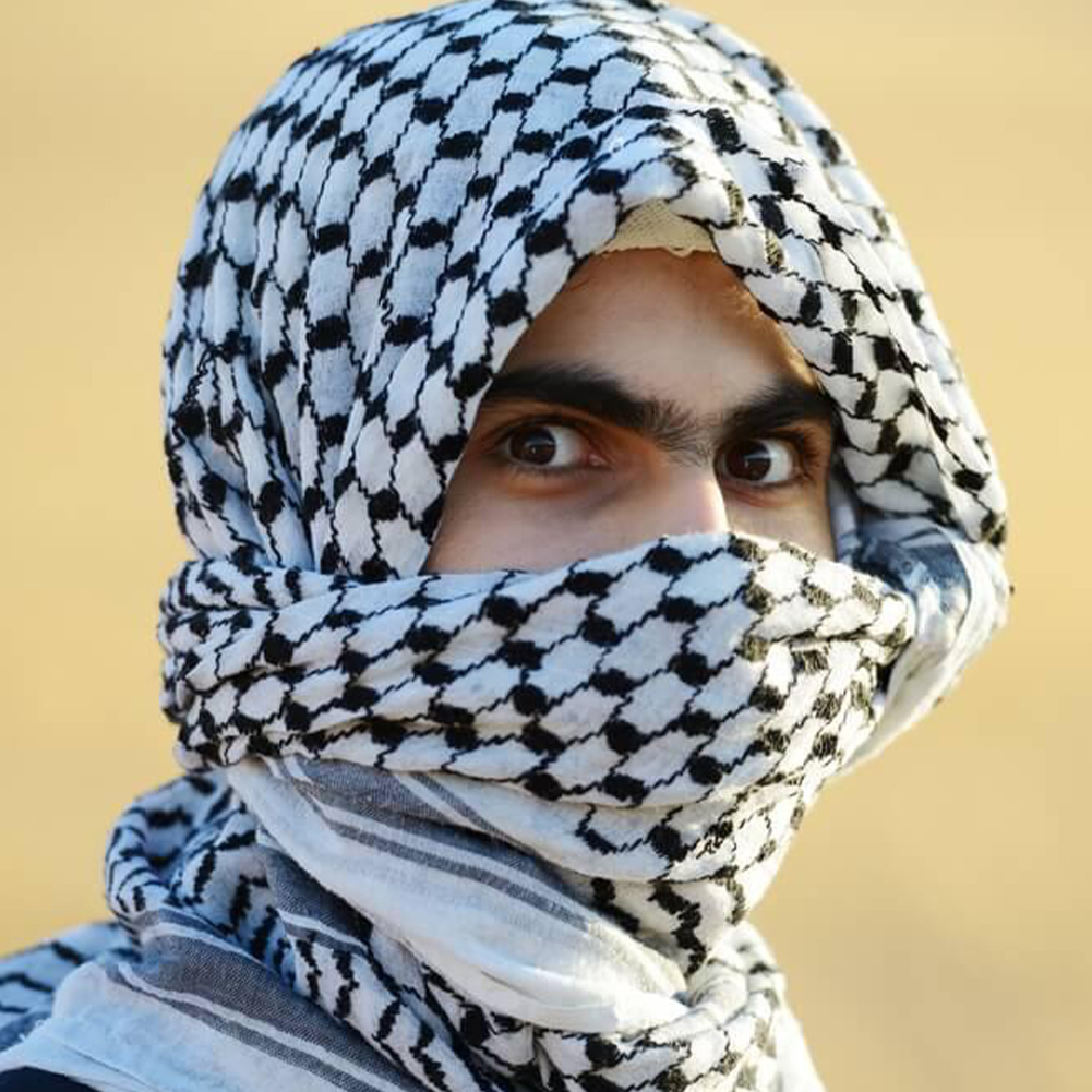 thumbnail image 4 of Bufanda Shemagh Bandana Palestina para Hombres Adultos Pañuelo Árabe La Cabeza Gorros Musulmanes Algodón, 4 of 10