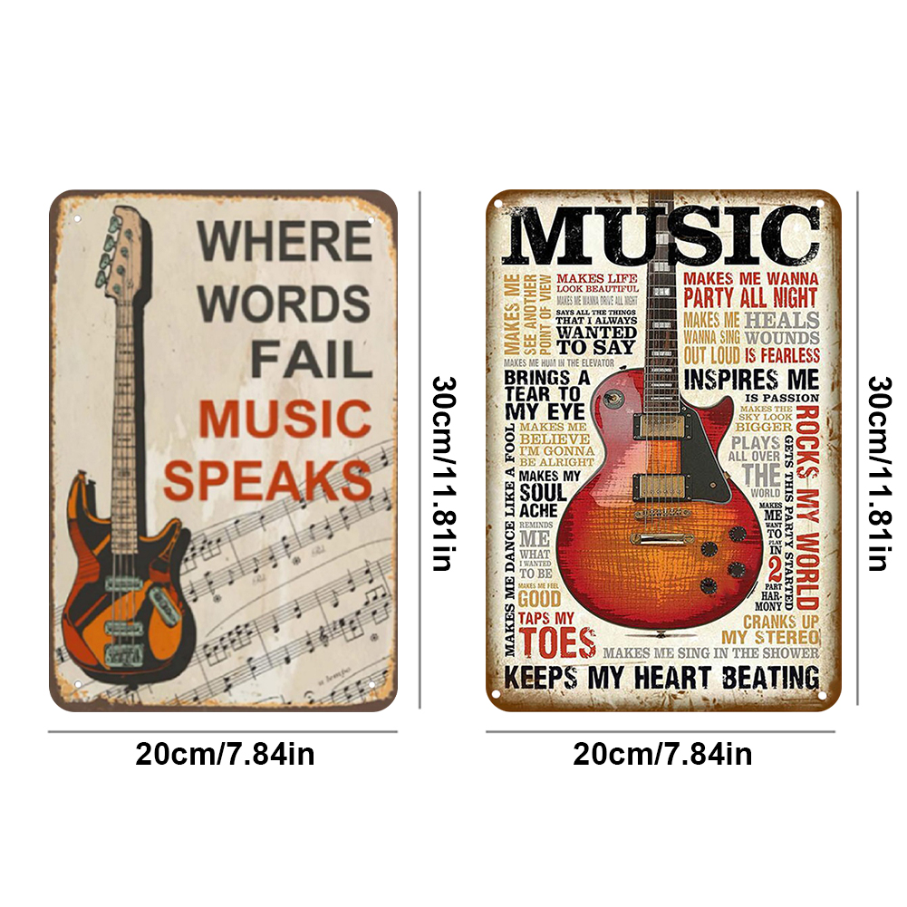 thumbnail image 3 of Kit Pintura Hierro Cgtredaw Rectangular para Del Placa Metal Vintage Guitarra 2 Uds 20x30cm, 3 of 10