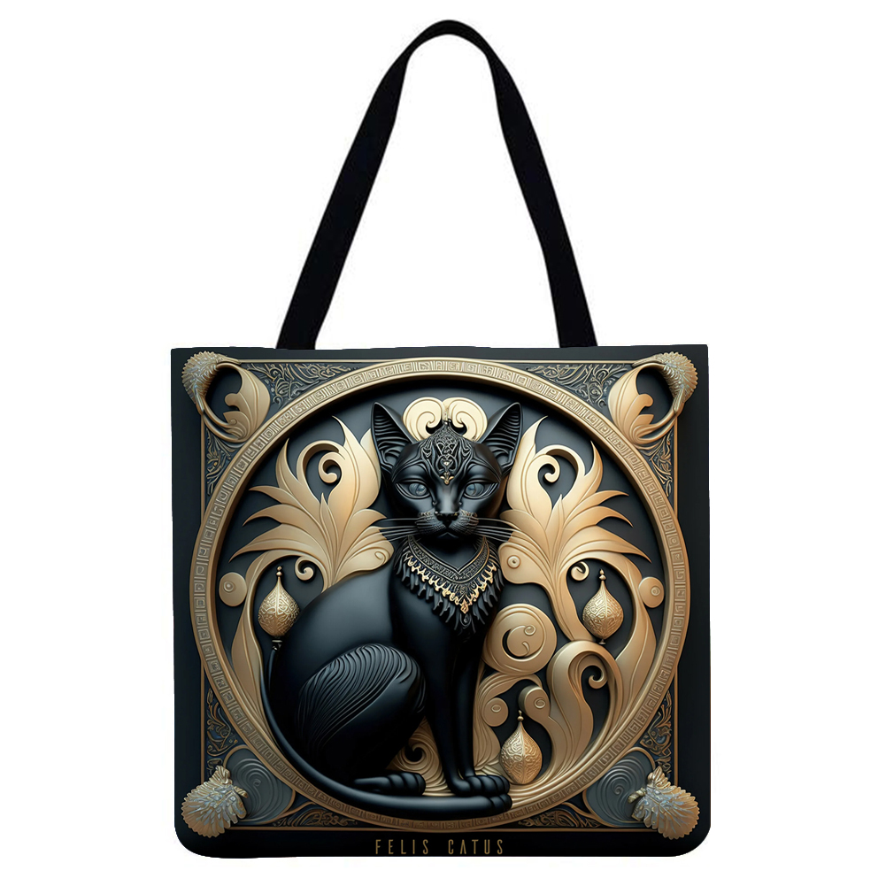 thumbnail image 2 of Bolso Tote Gatito Lino Gran Capacidad, 2 of 2