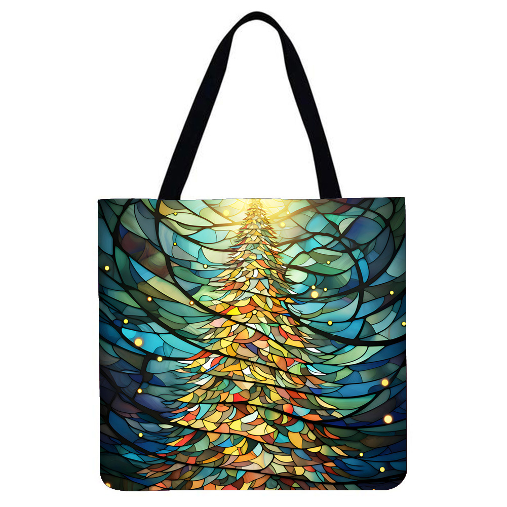 thumbnail image 2 of Bolso Tote Lino Gran Capacidad Con Navidad, 2 of 2