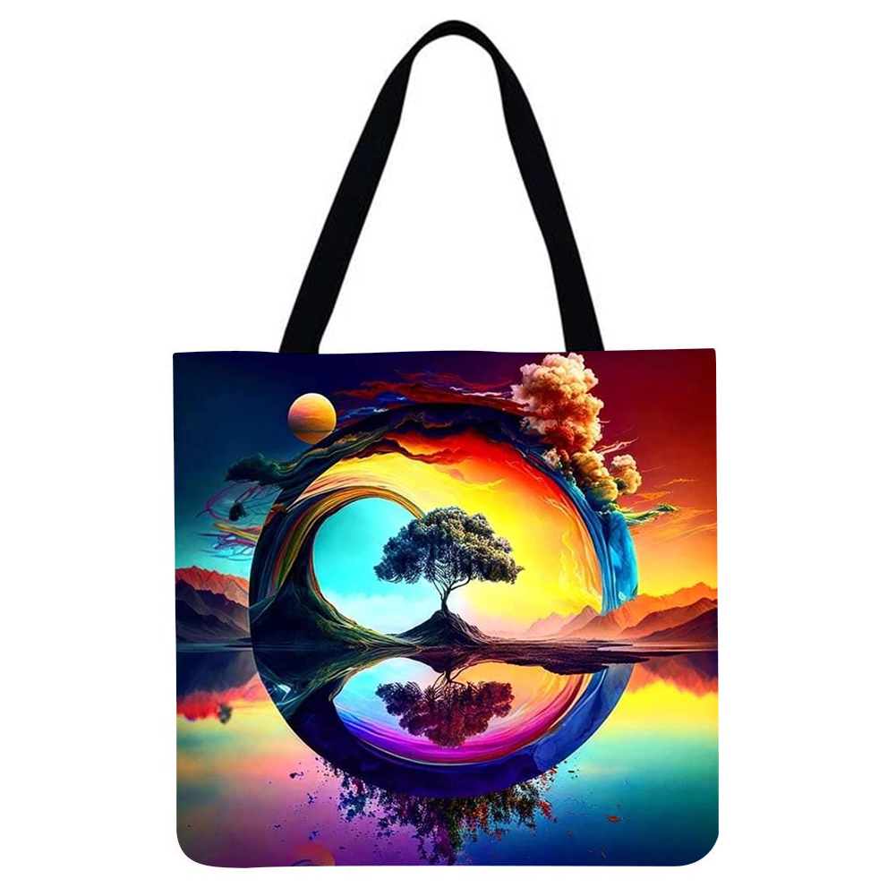 thumbnail image 2 of Bolso Tote Lino Con Y Gran Capacidad, 2 of 2