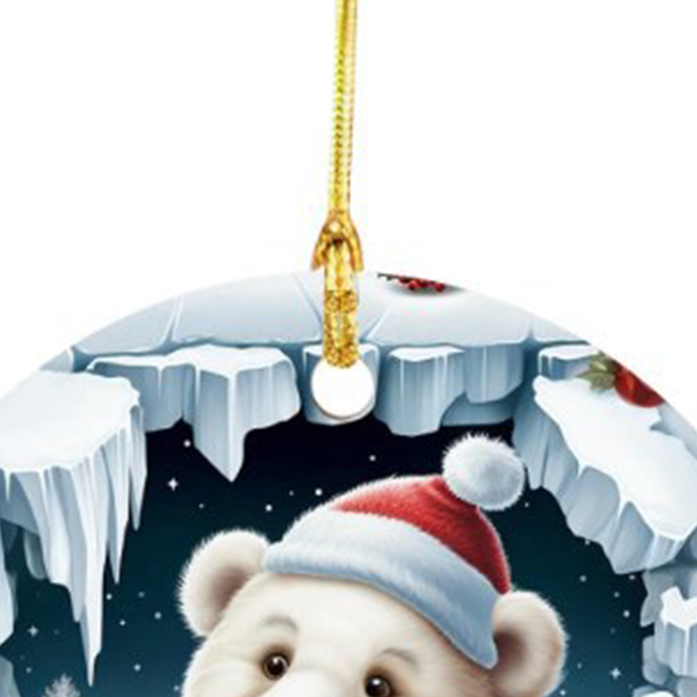 thumbnail image 3 of Oso Dibujos Animados Navideños Con Adornos Sombrero Exquisitos para La Del Navidad (oso), 3 of 10