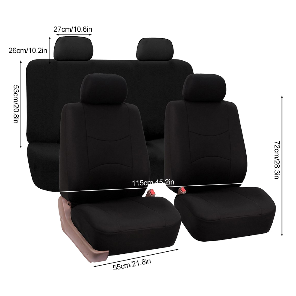 thumbnail image 4 of Fundas Universales para Asientos Coche Juego Fundas Transpirables para Asientos Vehículos (negro), 4 of 10