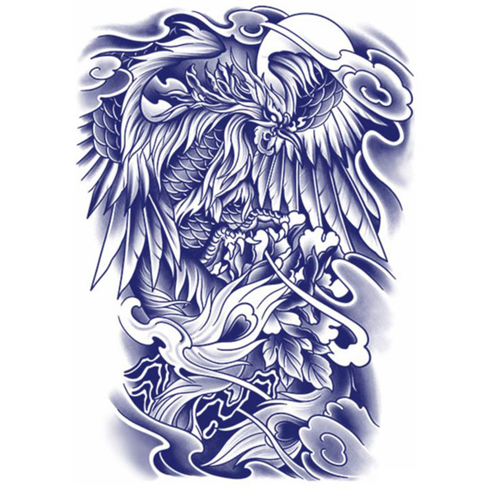thumbnail image 1 of 24 Pegatinas Tatuaje Artístico Semipermanentes Con Cubierta Trasera Completa 480 X 340 Mm (Phoenix), 1 of 10