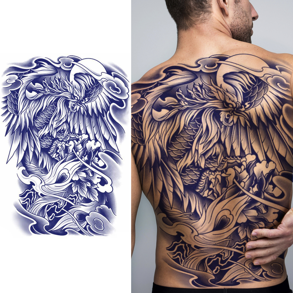 thumbnail image 4 of 24 Pegatinas Tatuaje Artístico Semipermanentes Con Cubierta Trasera Completa 480 X 340 Mm (Phoenix), 4 of 10