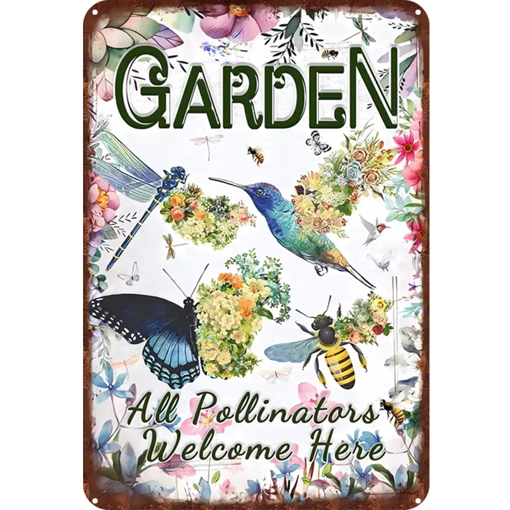 thumbnail image 2 of Placa Metal Vintage para Jardín Pintura Hierro Rectangular Arte Pared Bar 20x30cm, 2 of 10