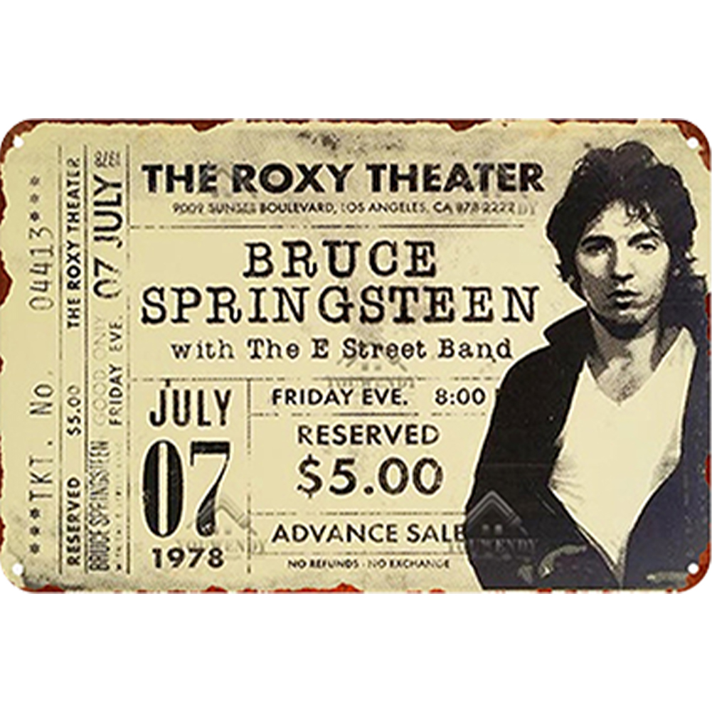thumbnail image 2 of Hojalata Rectangular 40*30cm Plano Serie Personajes Cantante BRUCE SPRINGSTEEN, 2 of 10