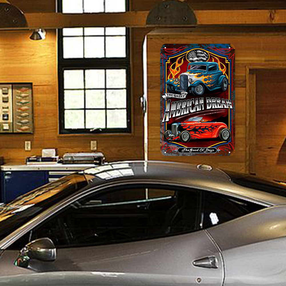 thumbnail image 5 of Placa Metal Vintage para Coche Pintura Hierro Rectangular Arte Pared Bar para El 20x30cm, 5 of 10