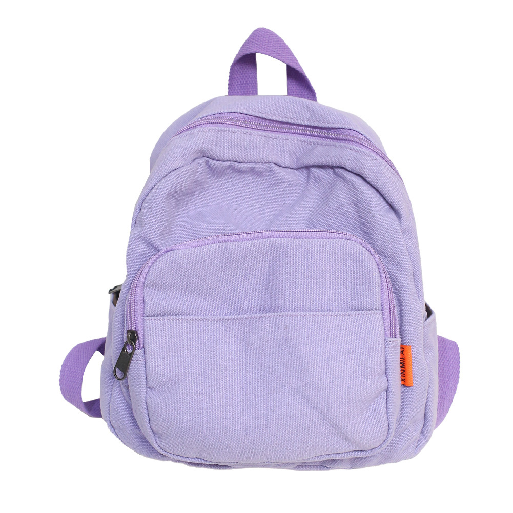 thumbnail image 3 of Mochila Casual Retro Ygjytge 2021 Gran Capacidad Lona Color Sólido 320 Púrpura, 3 of 10
