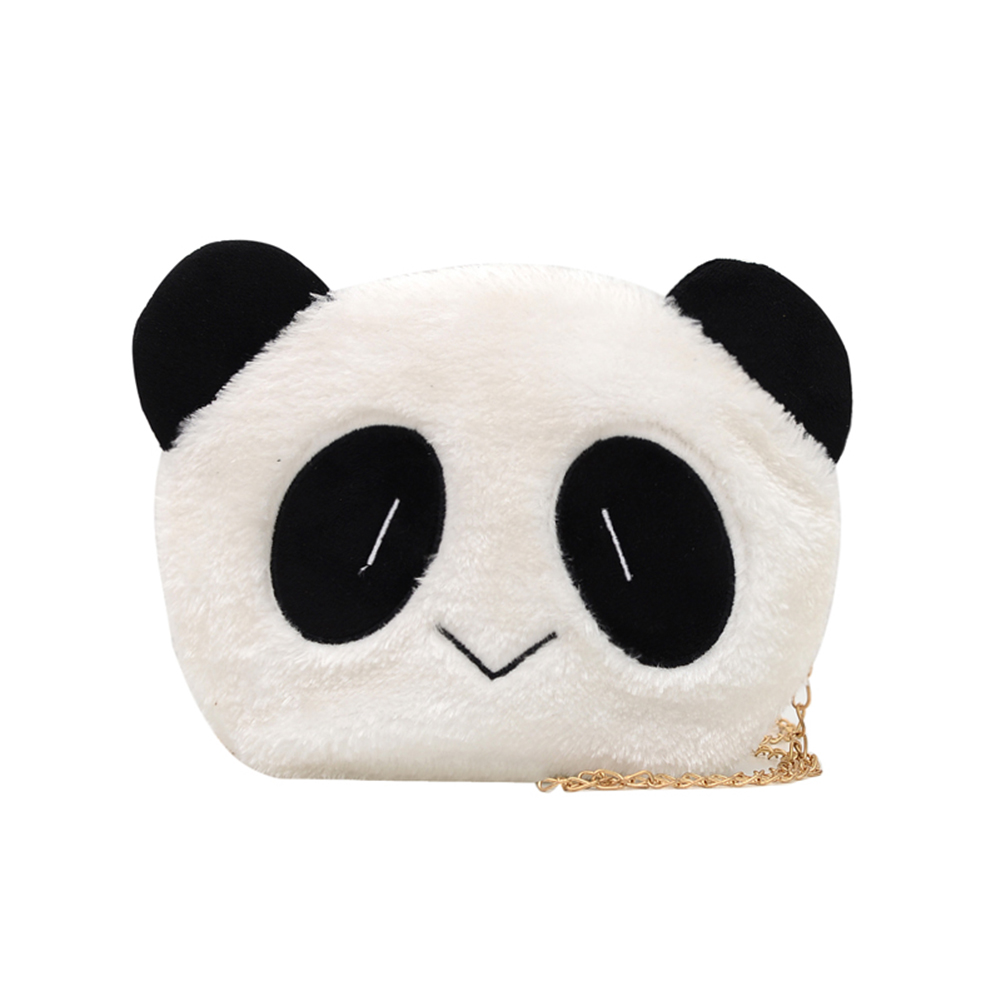 thumbnail image 3 of Cute Panda Crossbody Bag Kids Cadena Felpa Bolsos Hombro Monedero Pequeño (B), 3 of 10