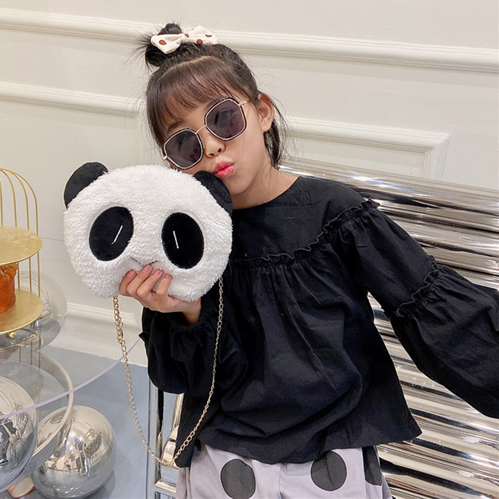 thumbnail image 5 of Cute Panda Crossbody Bag Kids Cadena Felpa Bolsos Hombro Monedero Pequeño (B), 5 of 10