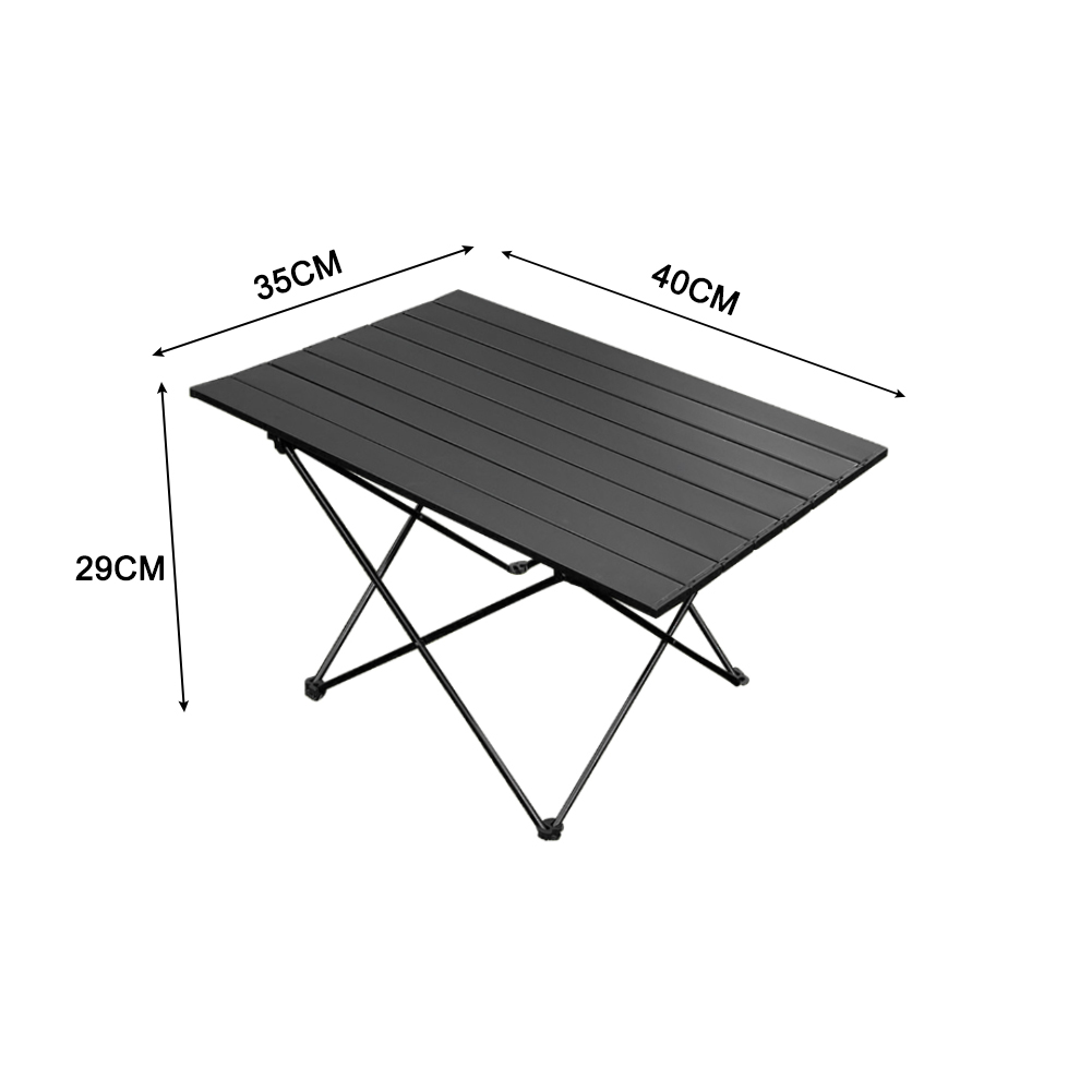 thumbnail image 5 of Mesa Plegable Aleación Aluminio para Exteriores Mini Mesa Picnic Ultraligera Multifuncional Portátil para Acampar Pequeña (negra) TXW#500733.01, 5 of 10