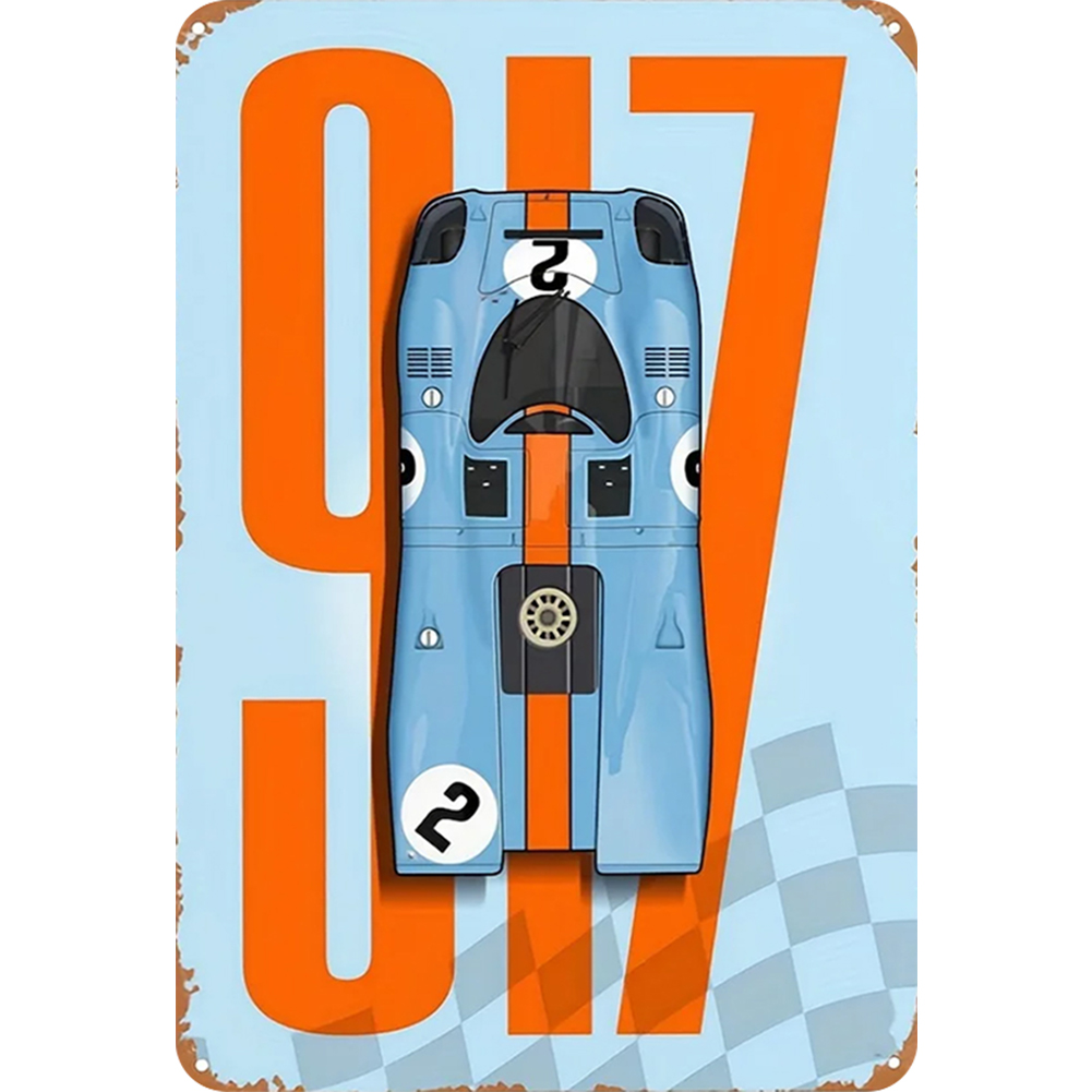 thumbnail image 2 of Placa Metal Vintage Santa 917 Pintura Hierro Rectangular para Coche Arte Pared 30x40cm, 2 of 10
