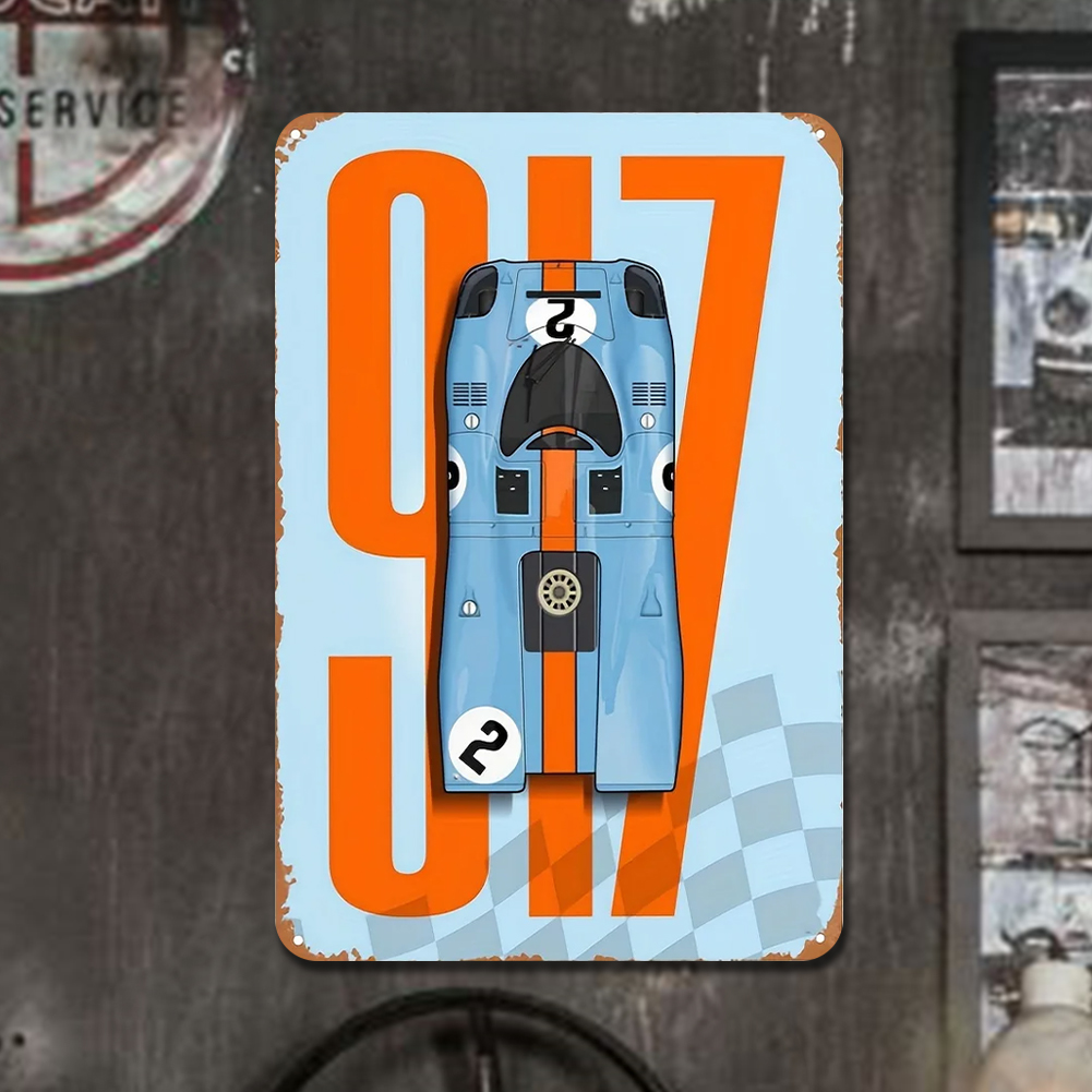 thumbnail image 4 of Placa Metal Vintage Santa 917 Pintura Hierro Rectangular para Coche Arte Pared 30x40cm, 4 of 10