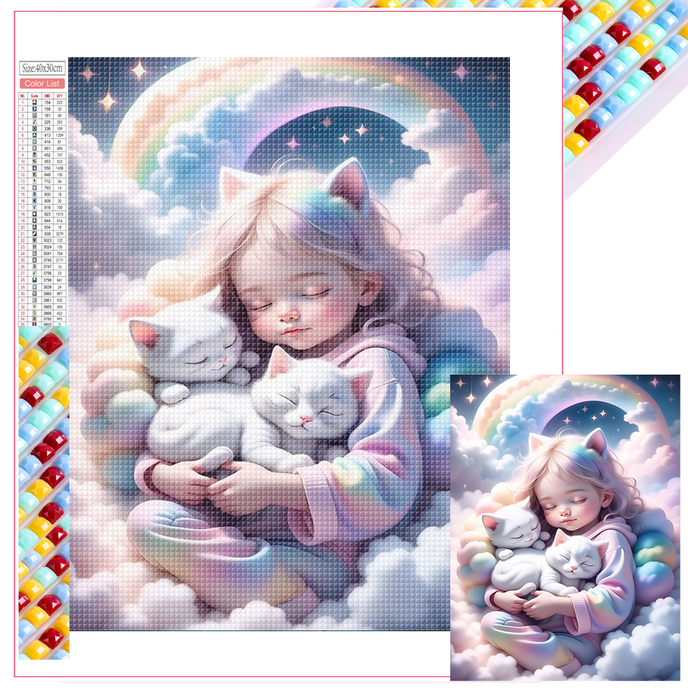 thumbnail image 2 of Con Cuentas Cuadradas 5D DIY Del Niña 35x45cm, 2 of 10