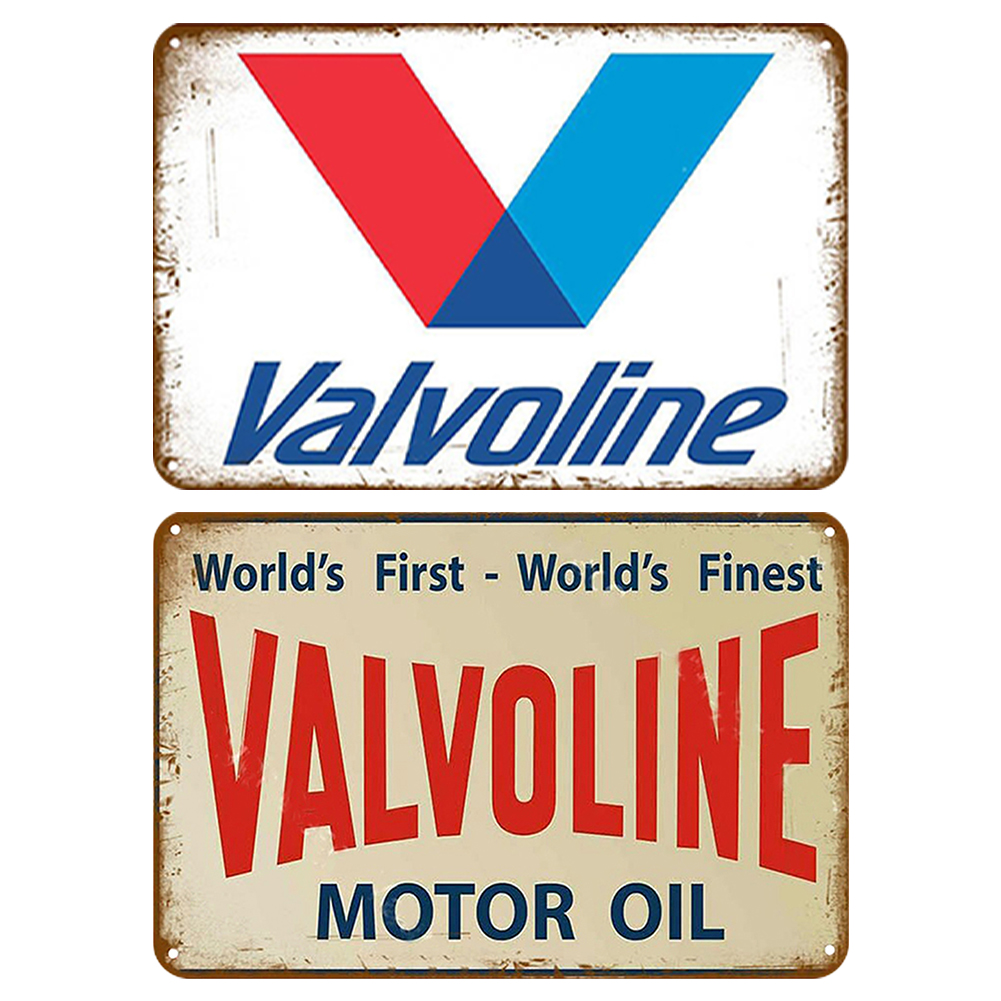 thumbnail image 2 of Placa Metal Aceite Valvoline Vintage Pintura Hierro Rectangular 40x30cm 2 Uds., 2 of 10