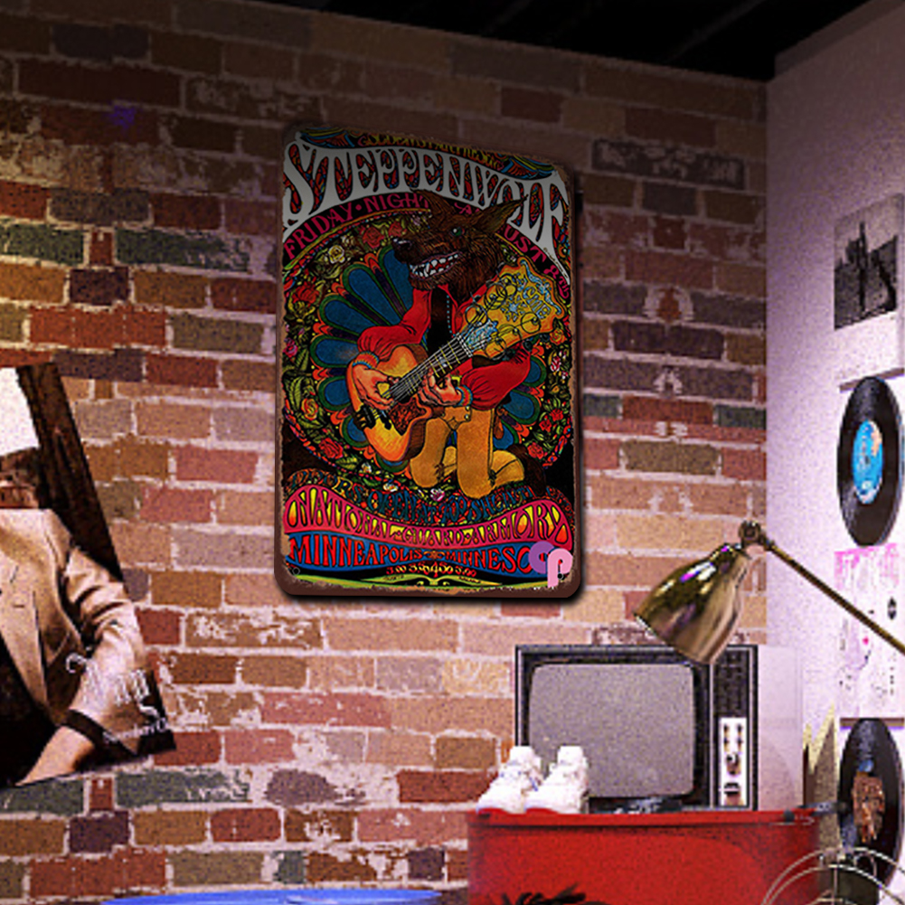 thumbnail image 5 of Hojalata Rectangular 20*30cm Plano Serie Música Banda Steppenwolf Wdftyju, 5 of 10