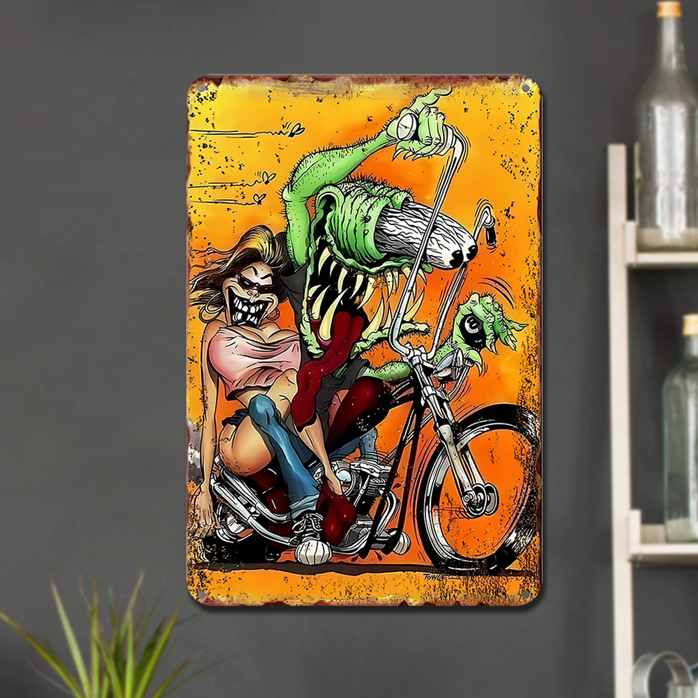 thumbnail image 4 of Placa Metal Vintage Rat Fink Pintura Hierro Rectangular Del Pared 20x30cm, 4 of 10