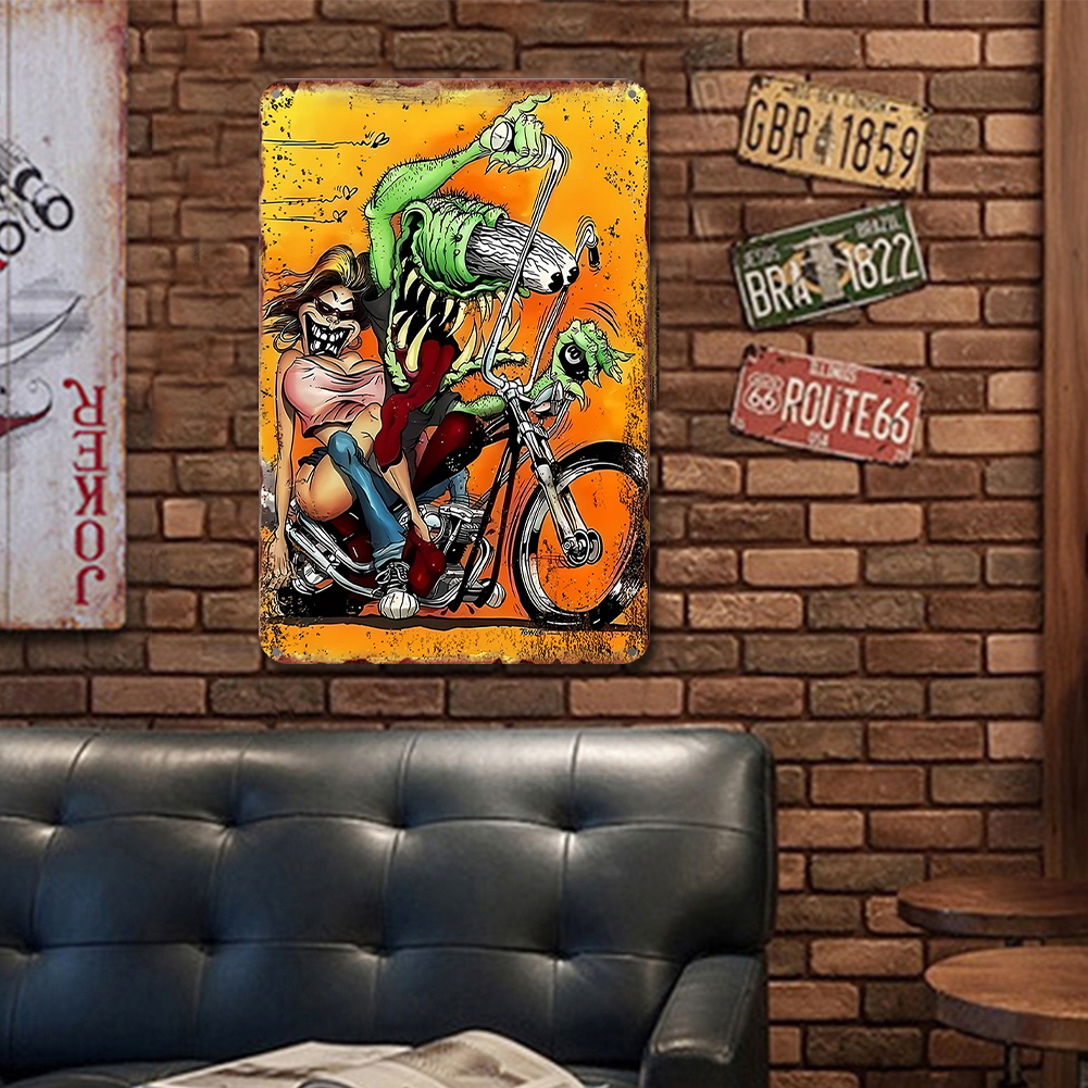 thumbnail image 5 of Placa Metal Vintage Rat Fink Pintura Hierro Rectangular Del Pared 20x30cm, 5 of 10