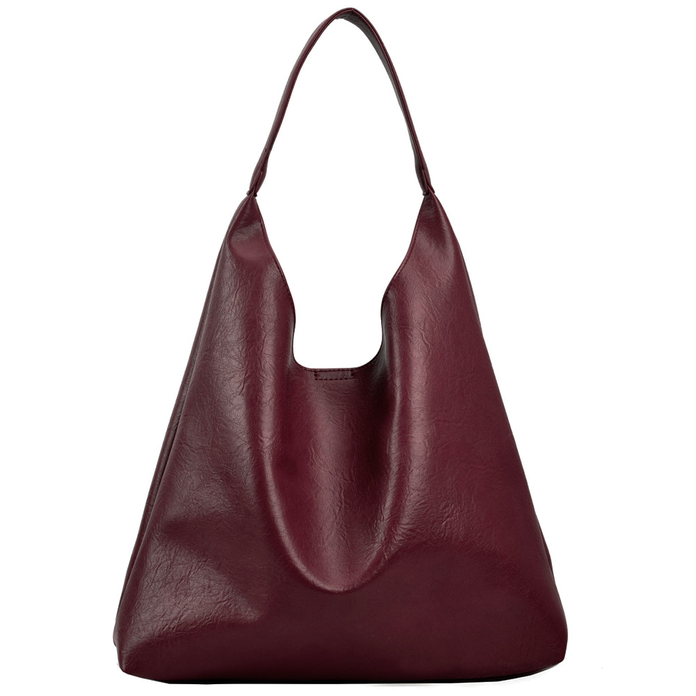 thumbnail image 2 of Bolso Mano Hombro Retro Cuero PU Suave para Mujeres Y Niñas (Vino) Rojo, 2 of 2