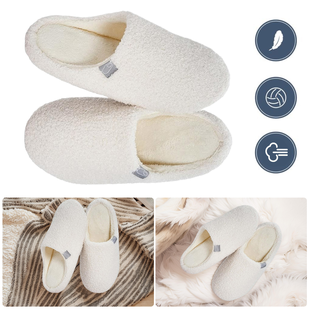 thumbnail image 1 of Pantuflas Lana para Mujer Y Hombre Ligeras Viscoelástica Interior Sólido, 1 of 10