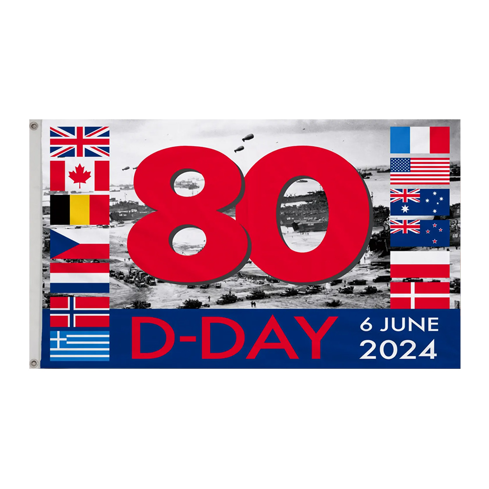 thumbnail image 2 of Del 80.º Aniversario Día D Decoraciones 5 Pies X 3 2 para, 2 of 10