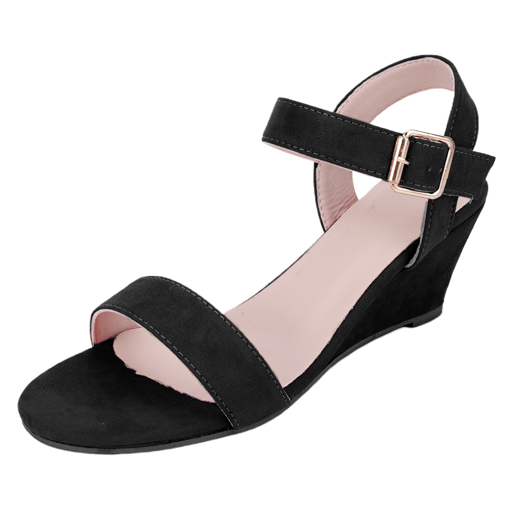 thumbnail image 3 of Sandalias Vestir Zapatos Casuales Cuña Correa Tobillo Punta Abierta para Mujer, 3 of 10