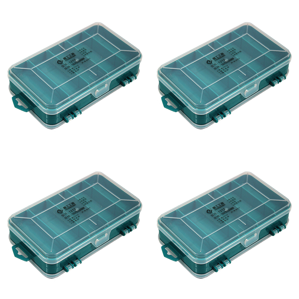 thumbnail image 2 of Caja Almacenamiento Piezas Pequeñas Doble Cara Herramientas Plástico para Hardware() Verde, 2 of 6