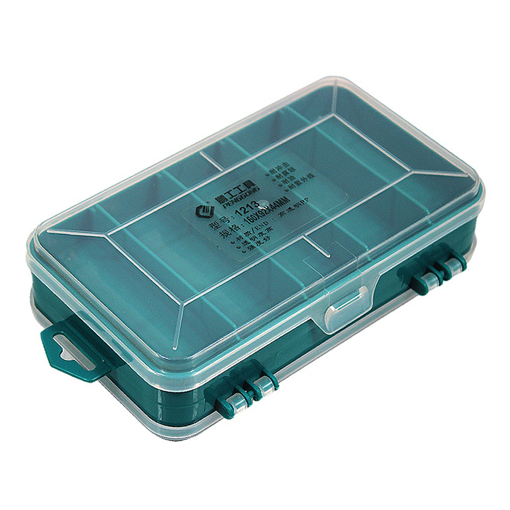 thumbnail image 4 of Caja Almacenamiento Piezas Pequeñas Doble Cara Herramientas Plástico para Hardware() Verde, 4 of 6
