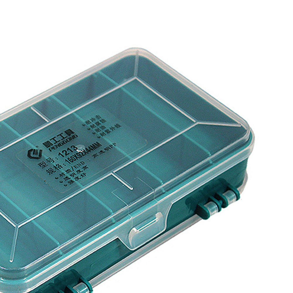 thumbnail image 3 of Caja Almacenamiento Piezas Pequeñas Doble Cara Herramientas Plástico para Hardware() Verde, 3 of 6