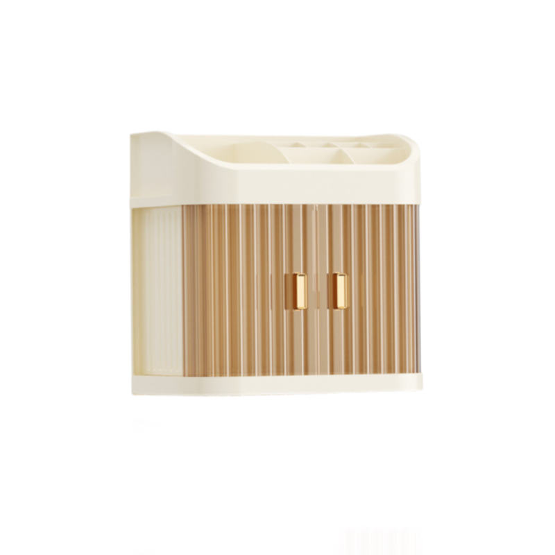 thumbnail image 2 of Vitrina Cosméticos 3 Capas Organizador Cuidado La Piel para Tocador Encimera Baño (Beige), 2 of 2
