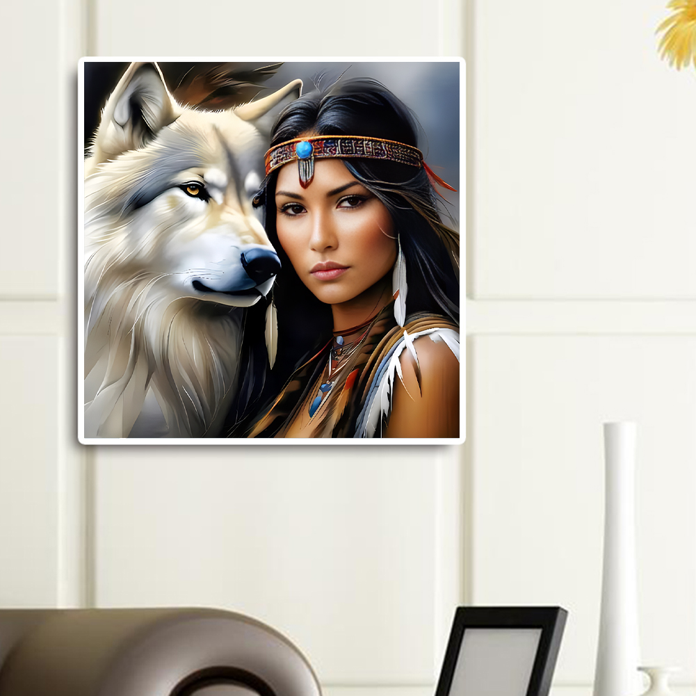 thumbnail image 4 of 5D DIY Con Taladro Kit Mujer India Del Arte 40x40cm, 4 of 10
