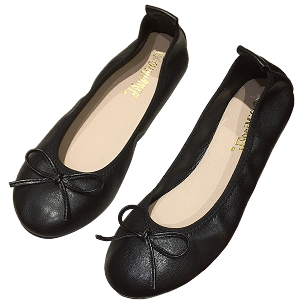 thumbnail image 3 of Zapatos Vestir para Ballet Flats Bowknot Cómodo Color Sólido Mujeres, 3 of 10