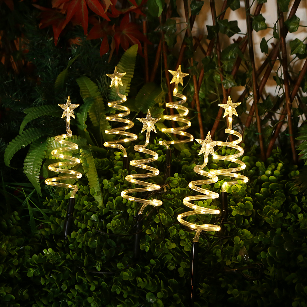thumbnail image 5 of Luces Solares en Espiral para Navidad Con Adorno Patio Porche Exterior, 5 of 10