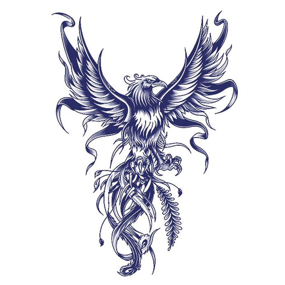 thumbnail image 3 of Etiqueta Engomada del Tatuaje Btafrte la espalda Completa Semipermanente Serie Animal 480*340mm, 3 of 10