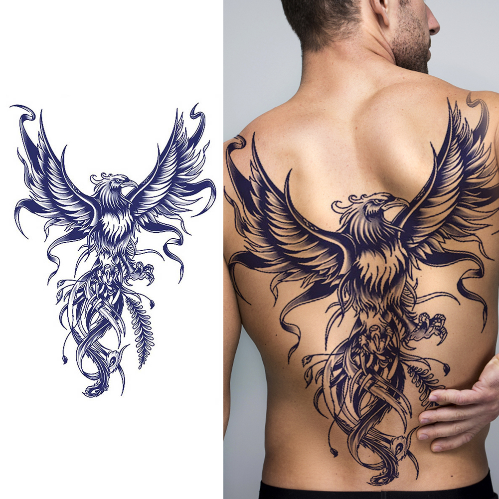 thumbnail image 4 of Etiqueta Engomada del Tatuaje Btafrte la espalda Completa Semipermanente Serie Animal 480*340mm, 4 of 10
