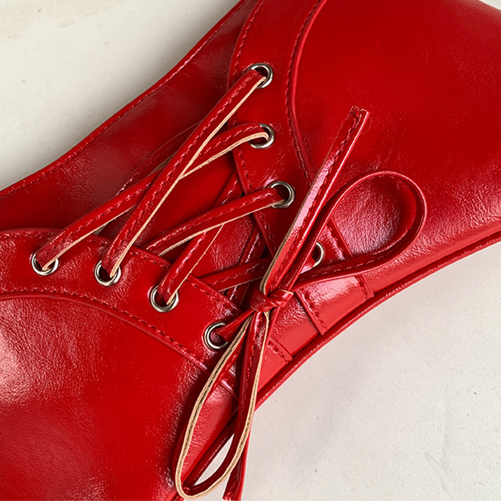 thumbnail image 4 of Bolso Bandolera Con Lazo Cruzado Cuero PU para Mujer () Rojo, 4 of 9