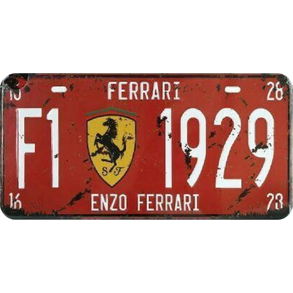 thumbnail image 2 of Coche 1929 Placa Metal Vintage Pintura Hierro Rectangular Artística para El 30x15 Cm, 2 of 10